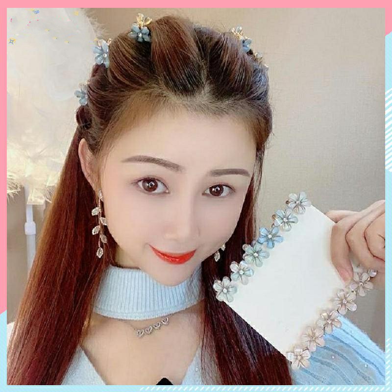 Jepit Rambut Bentuk Bunga Aksen Mutiara Untuk Hadiah