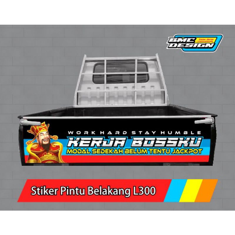 stiker pintu bak belakang L300, stiker bak belakang L300 granmax carry