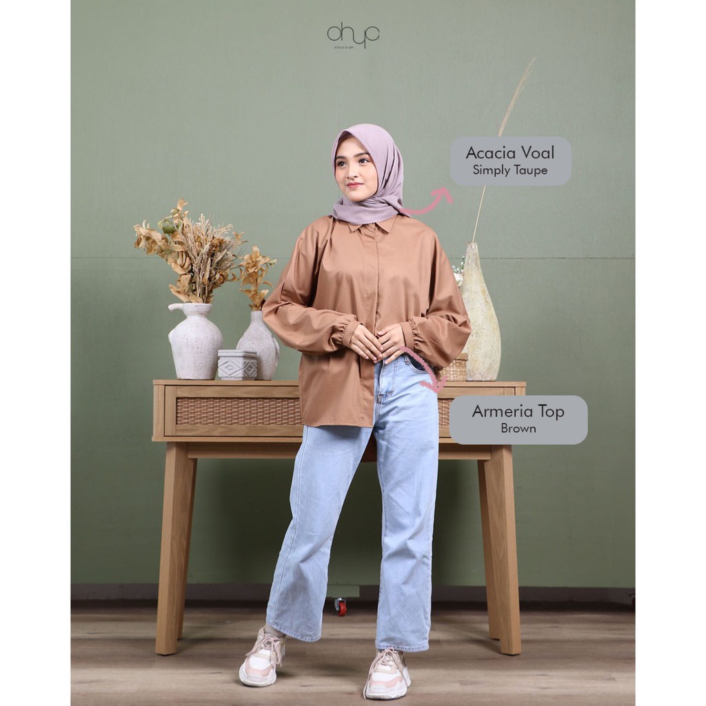 Ohya Ameria Top Bluse Oversize Kemeja Oversize Wanita