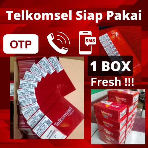 50pcs 1 Box Kartu Perdana Telkomsel aktif