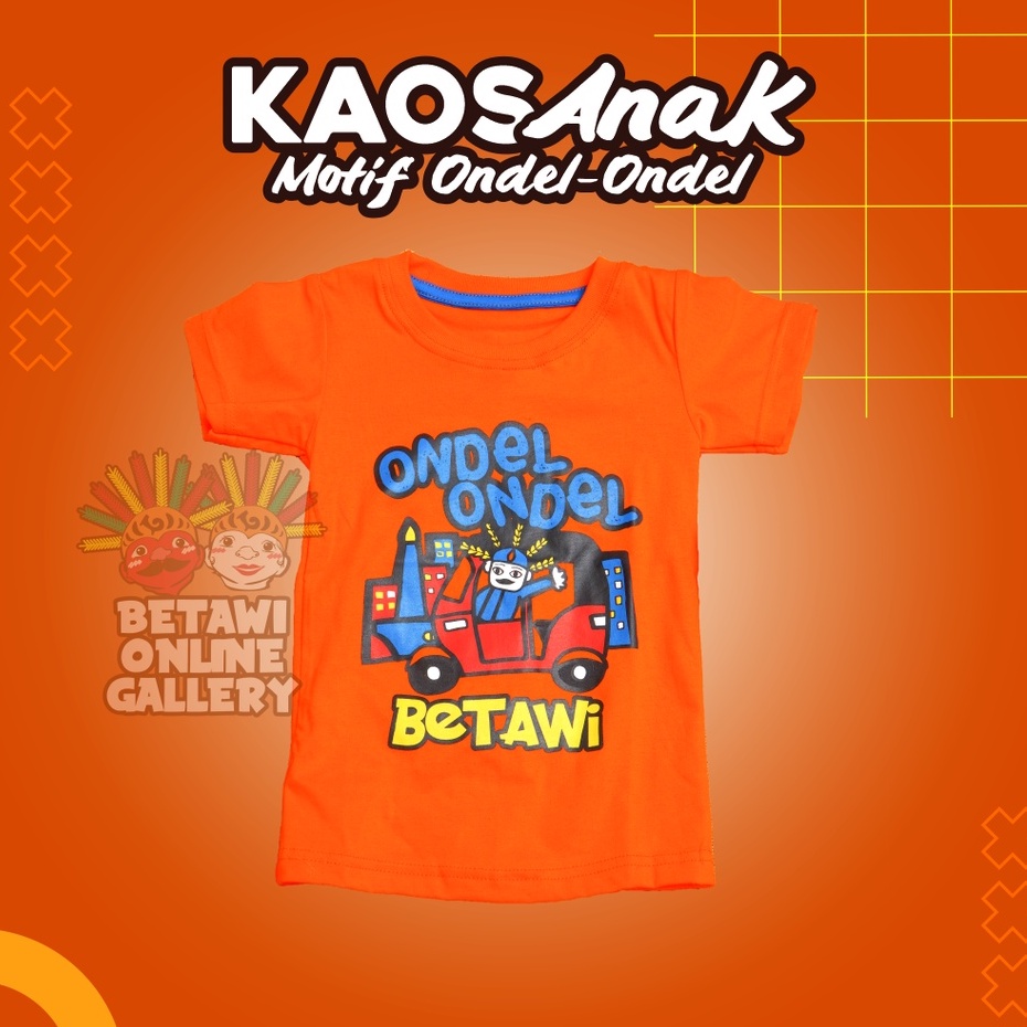 T-Shirts ondel ondel / Kaos motif Ondel Ondel / Kaos anak gambar ondel ondel