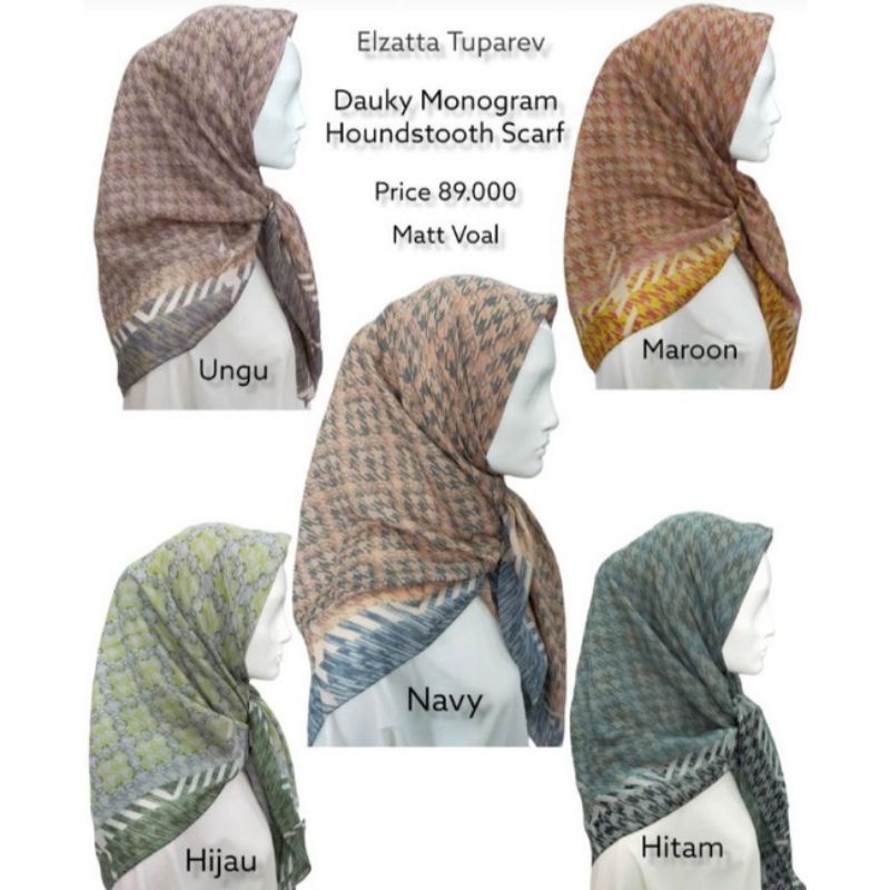 SCARF DAUKY MONOGRAM HOUNDSTOOTH / SCARF ORIGINAL DAUKY