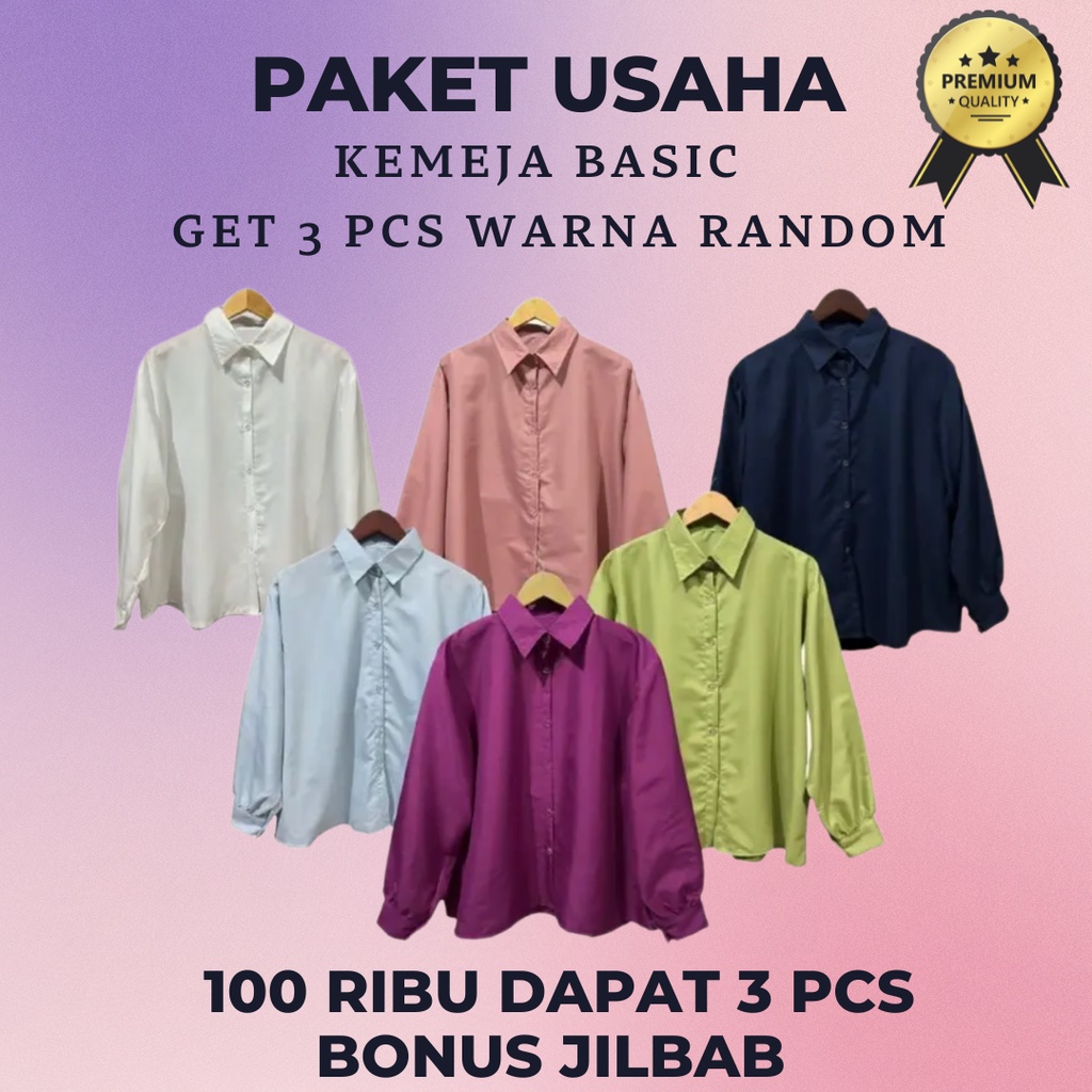 Paket Hemat Basic Top 100K get 3 pcs FREE JILBAB