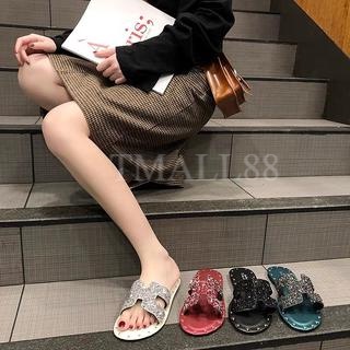 Sandal Wanita Motif Manik-Manik Fashion Korea Import Real Pict Tmall88