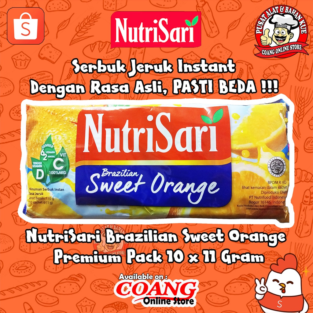 

NUTRISARI BRAZILIAN SWEET ORANGE ISI 10 x 11 GRAM - SARI JERUK ASLI