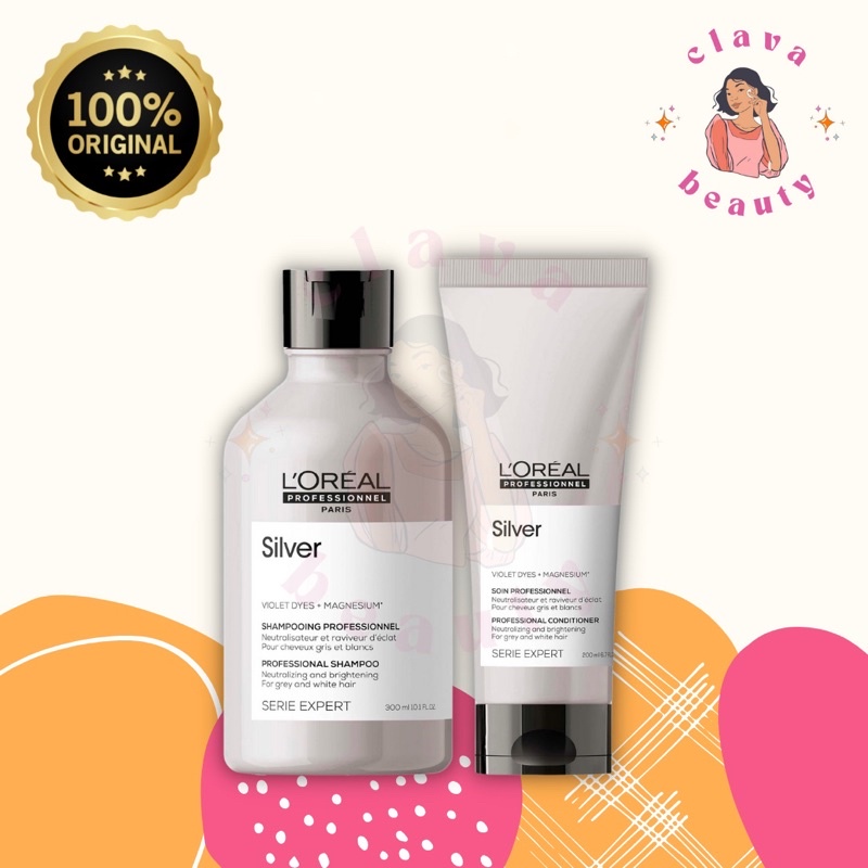 Jual Loreal Silver Expert Series Shampoo Conditioner For Grey / White