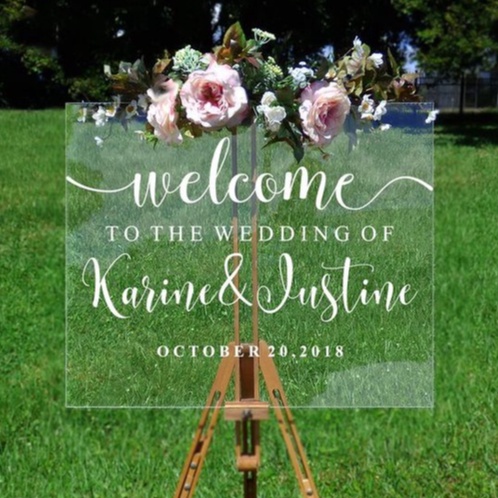 Signage wedding / Welcome Wedding akrilik