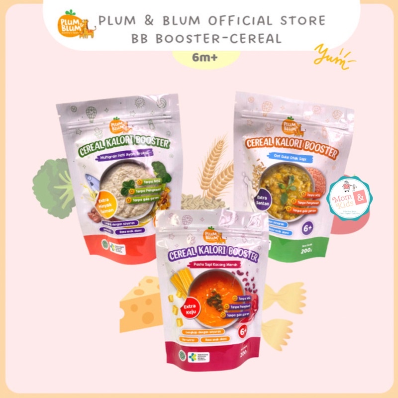 Plum &amp; Blum Cereal Bubur Bayi BB Booster 200gr | Baby Sereal Oat Pasta