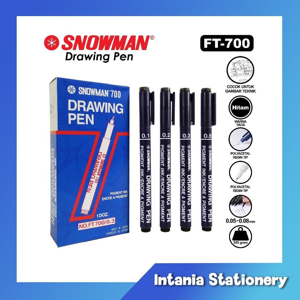 

DRAWING PEN SNOWMAN SNOWMAN FT-700 0.1 / 0.2 / 0.3 / 0.4 / 0.5 / 0.6 / 0.7 / 0.8 mm