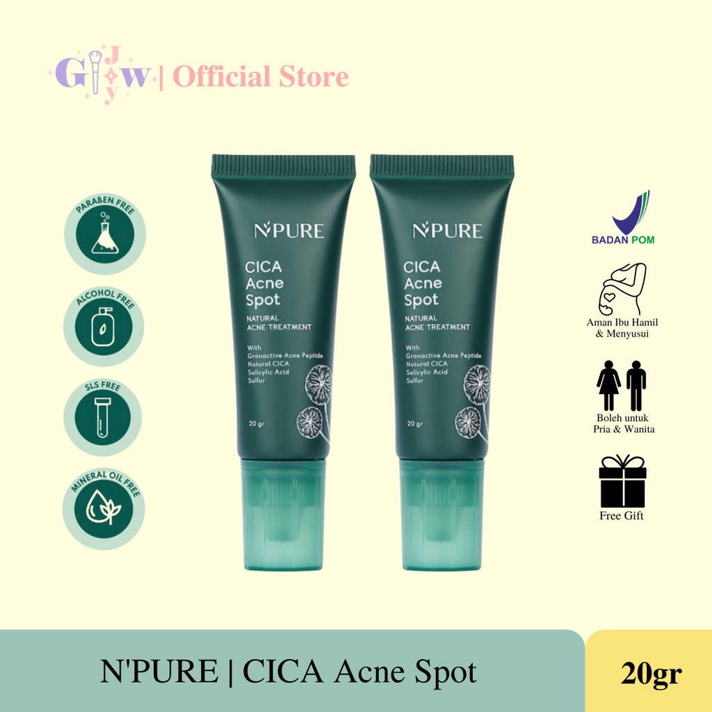 B17 N'PURE cica acne spot centella asiatica treatment jerawat perawatan wajah face serum kecantikan toner essence pelembab minyak facial mist scrub masker bpom npure murah termurah asli original