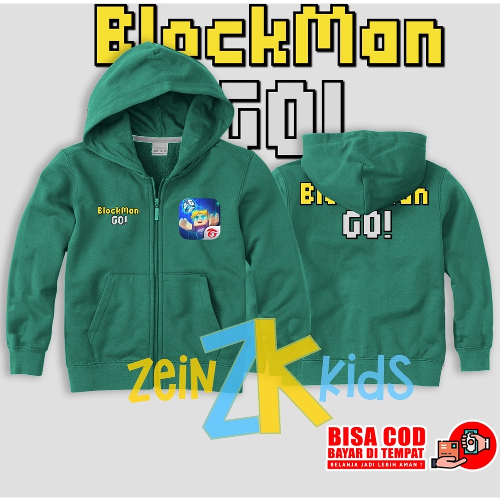 Jaket anak Blockman Go / Hoodie Anak Blockman Go