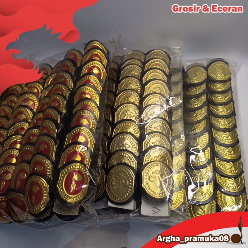 ring hasduk wosm Pramuka kalep/kolong kacu tunas hasduk kalep/bahan kuningan