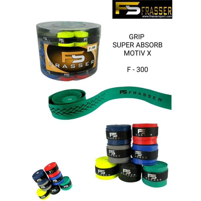 Grip Raket Badminton Karet Frasser F 300 Motif X CL
