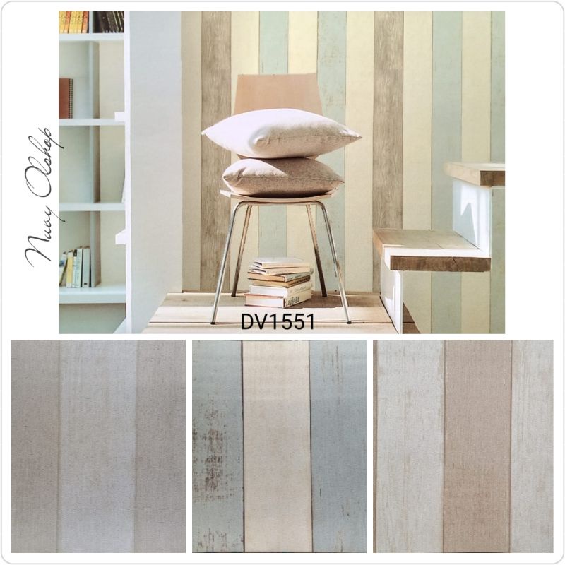 WALLPAPER DINDING VINYL MOTIF SERAT KAYU TERBARU