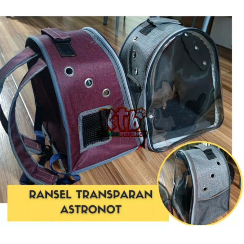Tas kucing pet cargo transparan ransel gendong tas hewan