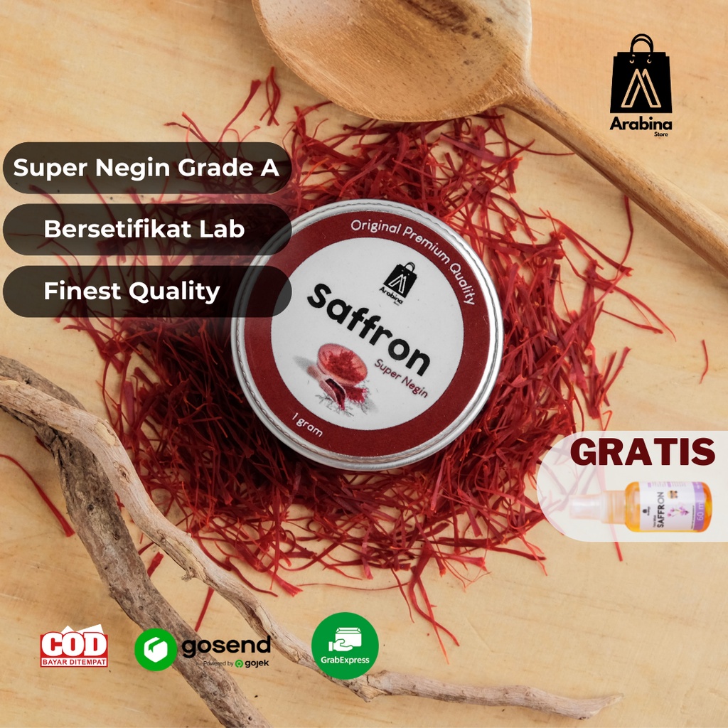 Arabina Saffron Iran Safron Super Negin Grade A+ Finest Quality Premium Original 100%