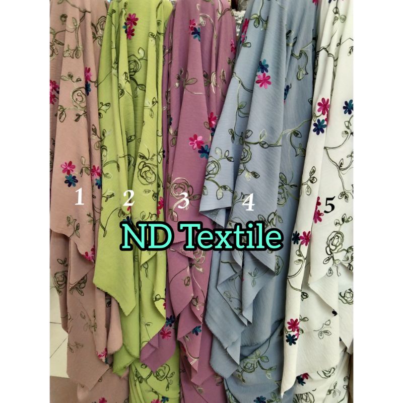 Kain CRINGKLE BORDER/Baca Deskripsi dulu/Harga Tertera 1/2(0.5)mtr