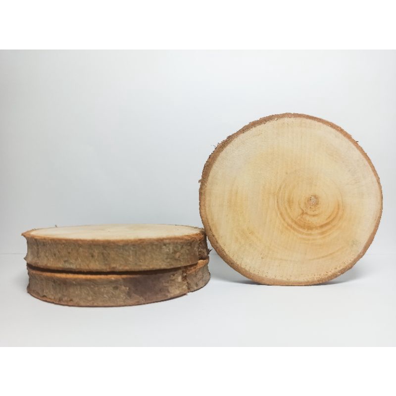 WOOD SLICE potongan kayu diameter 6-8cm [hiasan mahar / tatakan mahar / potongan kayu]