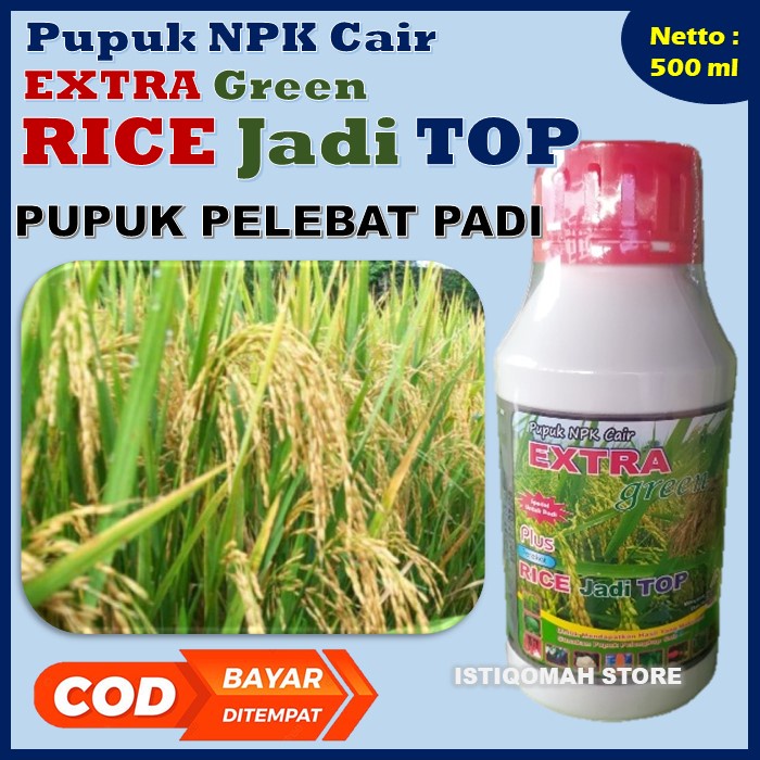 Pupuk Penyubur Daun Dan Buah Padi Sawah RICE JADI TOP 500ML Pupuk Semprot NPK Cair Pelebat Buah Untu