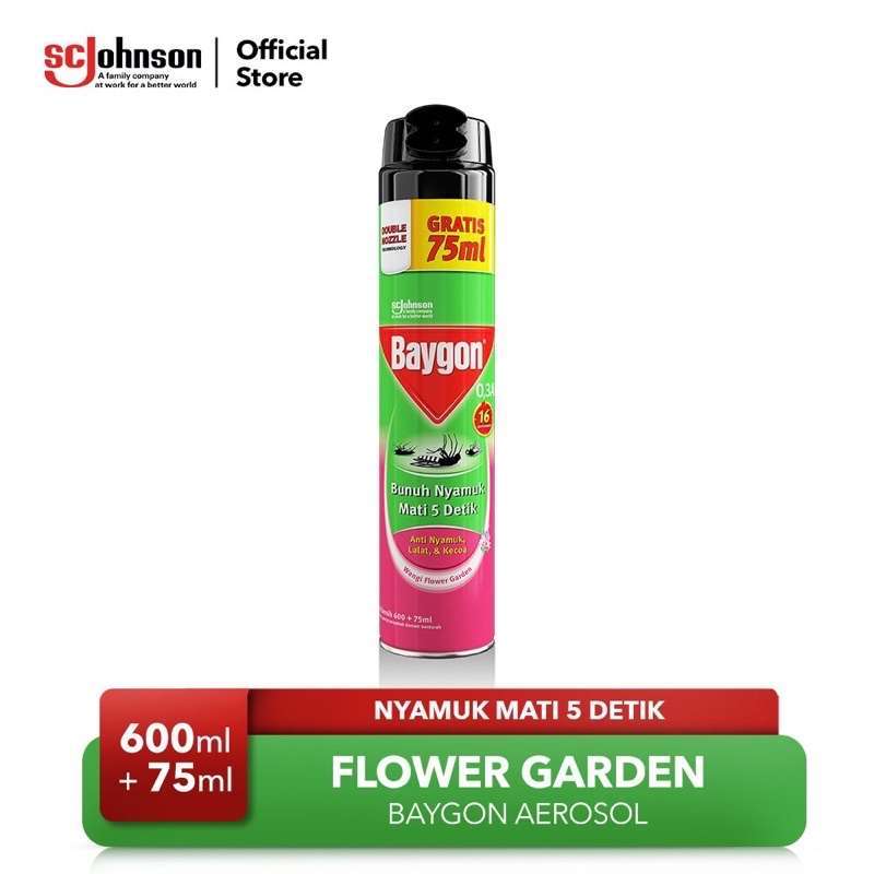 

Baygon Aerosol Flower Garden 600+75ml