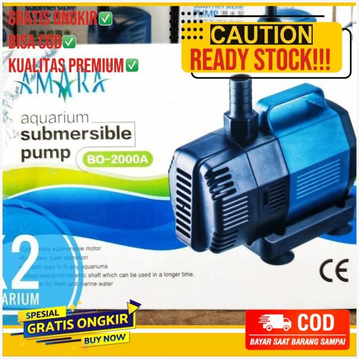 Hemat Listrik Sobo Bo 2000A Amphibious Pompa Aquarium Kolam Sobo 2000
