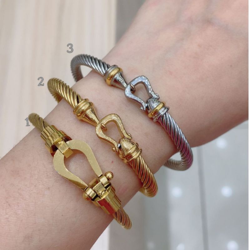 Gelang Titanium Asli Premium Quality Anti karat anti alergi Stainless steel ori 009