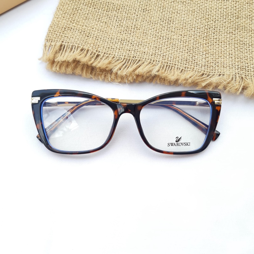 Kacamata Fashion Photocromic dan Anti Radiasi Model Terbaru Wanita Pria Mata Normal dan Minus dan Cylinder Model Cat Eye Frame Swarovski 5044 size 52-18-142 Paket lensa radiasi photocromic mines silinder plus ANTIRADIASI BLUERAY PHOTOCROMIC DAN BLUECROMIC