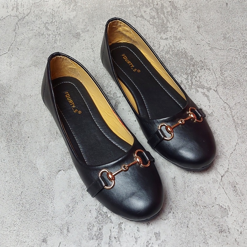 Sepatu Wanita Flat Shoes Sol Karet YG-03