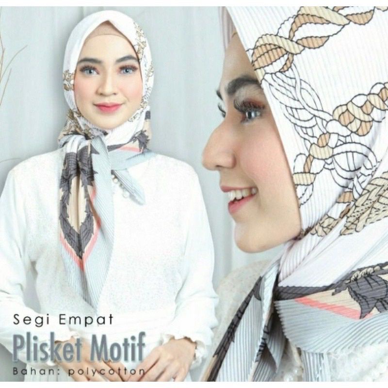 PROMO 100ribu 6pcs Hijab SEGI EMPAT MOTIF JILBAB SEGI EMPAT PLISKET MOTIF TERBARU JILBAB PLISKET SEGIEMPAT