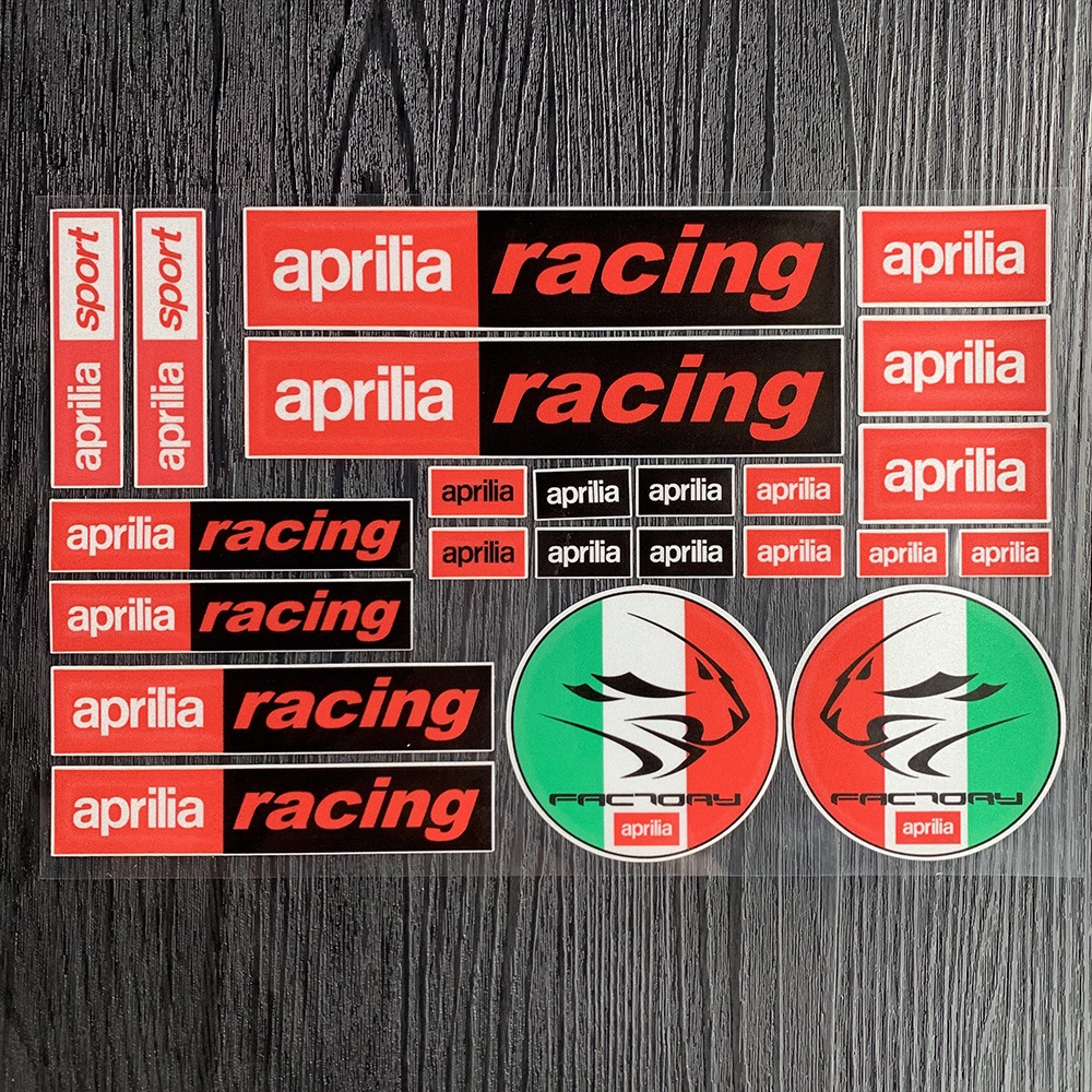 1 PC Sticker Reflektor Dekorasi Helm Motor Motif Aprilia RSV RSV4 Tuono RS