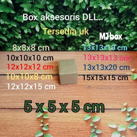 

kardus UK, 5x5x5 cm... ST single wall.. kardus box packing aksesoris DLL..