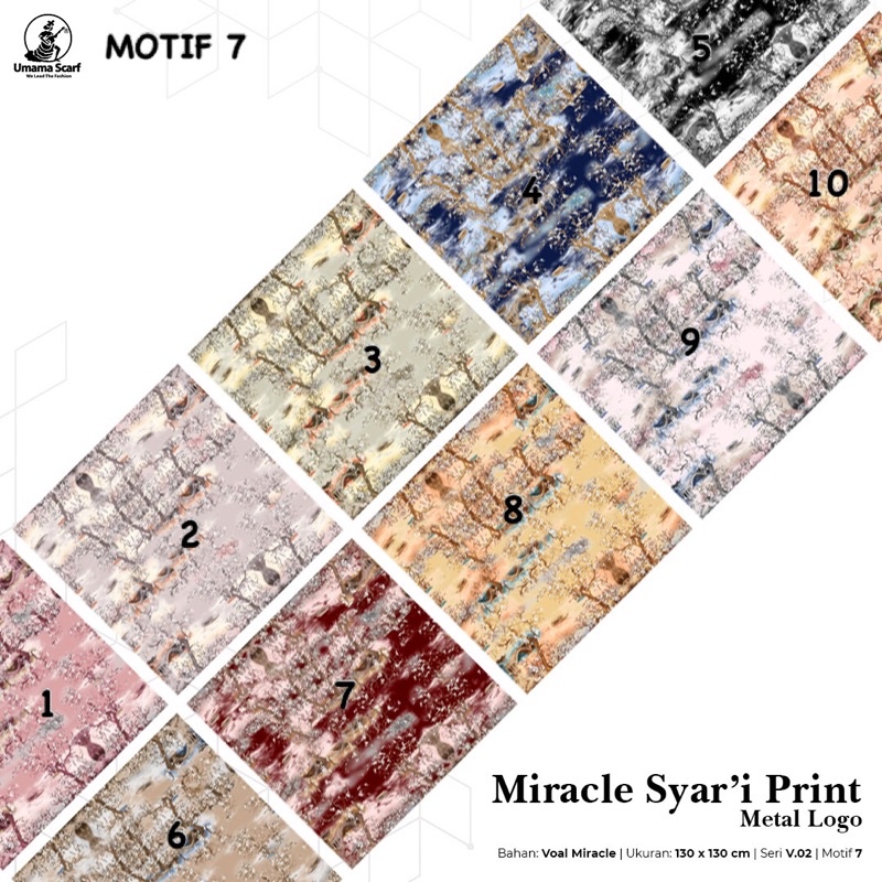 [PART 4] HIJAB SEGIEMPAT VOAL MIRACLE SYARI MOTIF LASER CUT