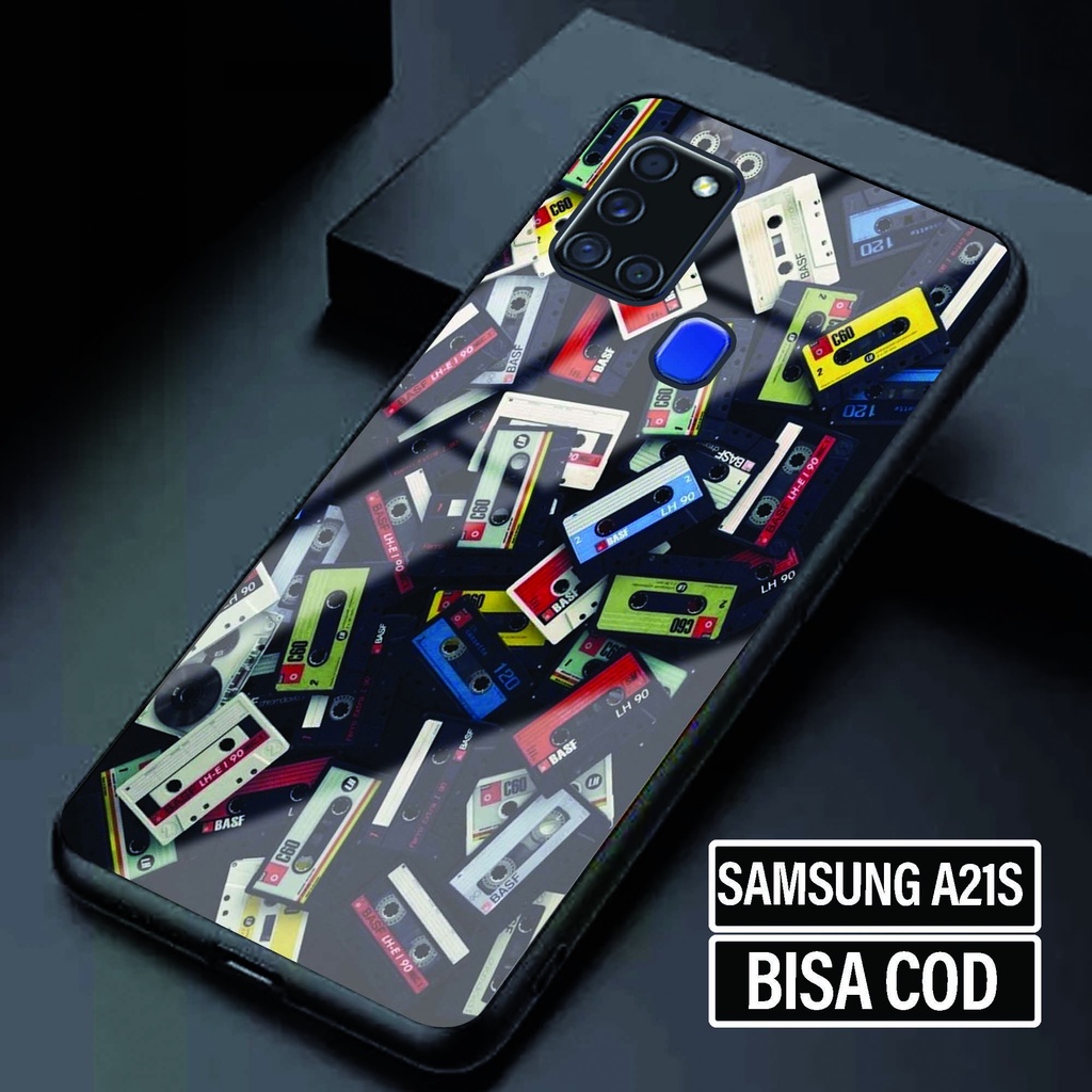 Case Glossy Samsung A21S - Softcase Samsung A21S - Fashion Case Motif [ Aesth Grvty 1 ] - Kesing Sam