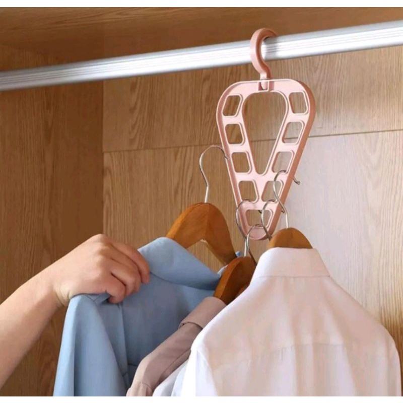 Magic Hanger  9 in 1 Love /Gantungan Baju Ajaib 9 Lubang /Gantungan Baju 9 in 1 / Hanger Lemari Gantungan Serbaguna