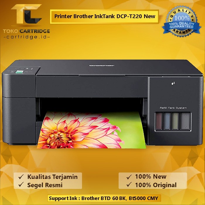 Printer Brothr DCP-T220 DCPT220 DCP T220 New With Original Ink Pengganti Printer Brothr DCP-T130 DCPT130 DCP T130