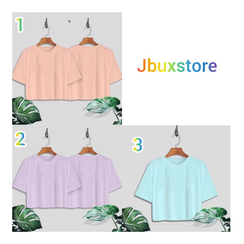 kaos wanita crop polos atasan wanita crop baju wanita crop polos