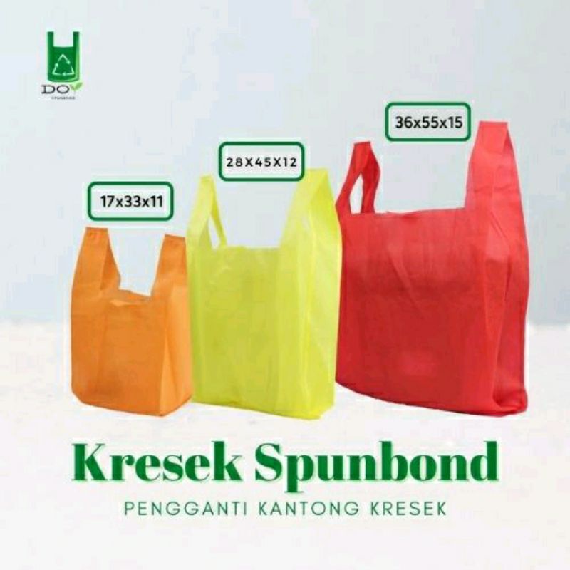 

(20 Pcs) goodie bag Tas spunbond,model KRESEK size 36x55x15 cm | TAS KAIN / KANTONG KRESEK / GOODIE BAG