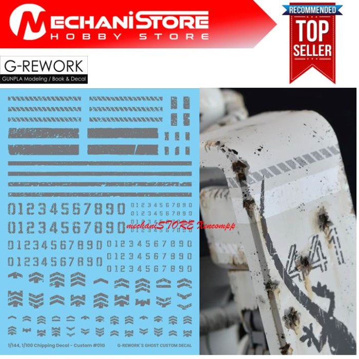 WATER DECAL CHIPPING DECAL CUSTOM GRAY GUNDAM by G-REWORK