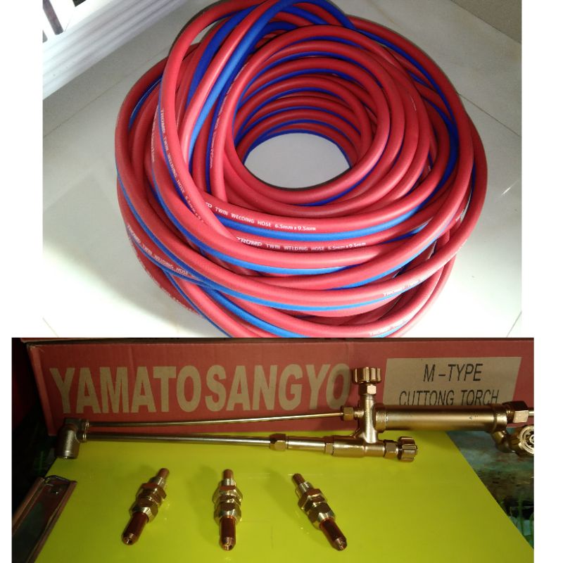 Paket Las Yamato Blender Las Potong Type-M Cutting Torch + 3 mata las + Selang Las Panjang 5 meter /