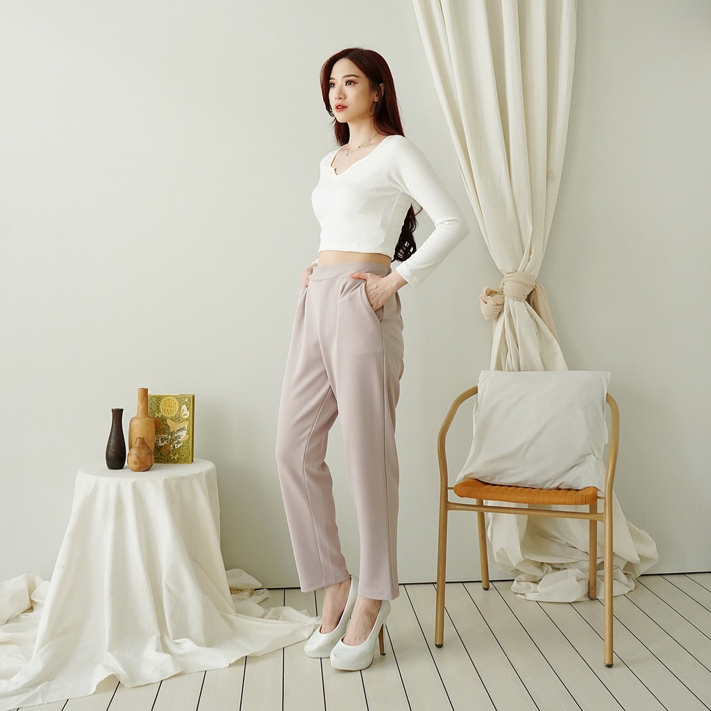 Atasan Longsleeve Crop Top Baju Lengan Panjang Croptop Lengan Panjang Wanita 126