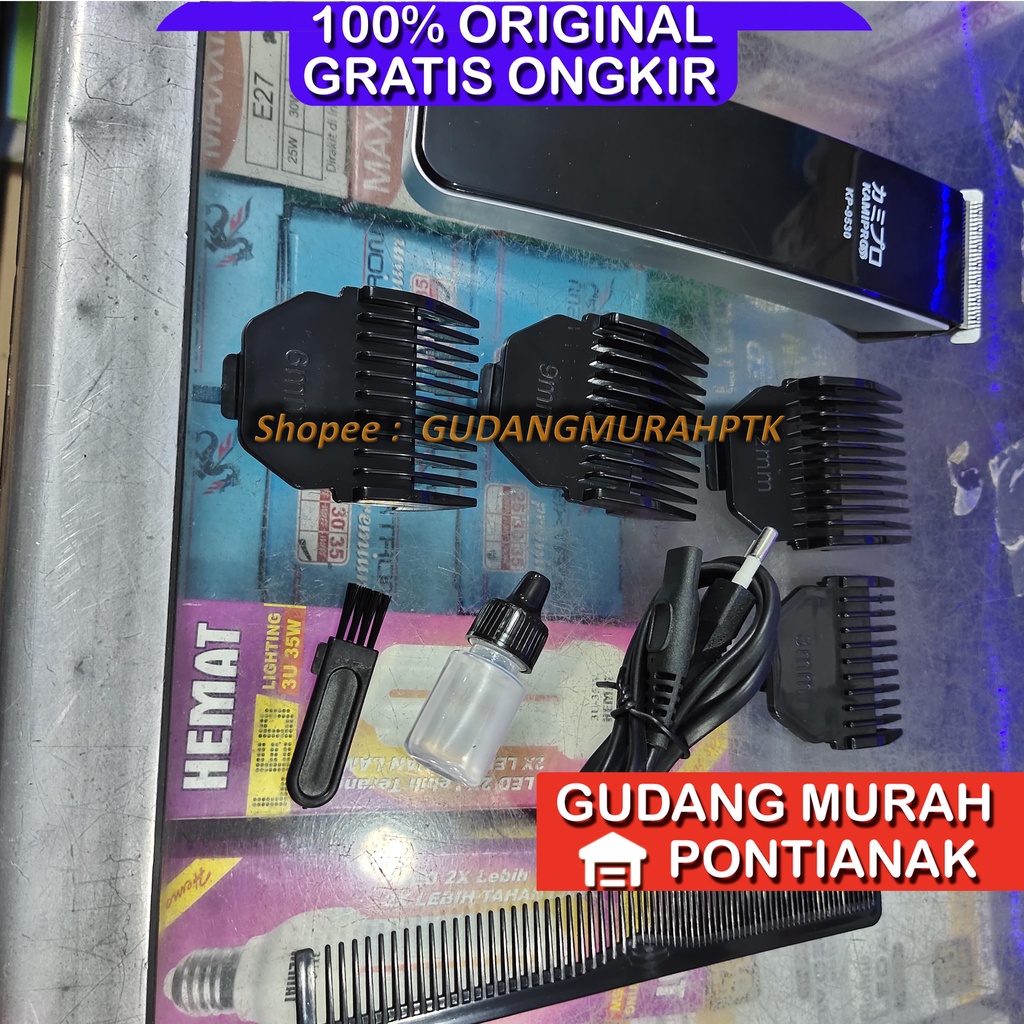 Hair Clipper Alat Cukur Rambut potong rambut Portable Mesin pencukup Rambut KAMIPRO 9530 Charge Bisa Bawa Jalan jalan