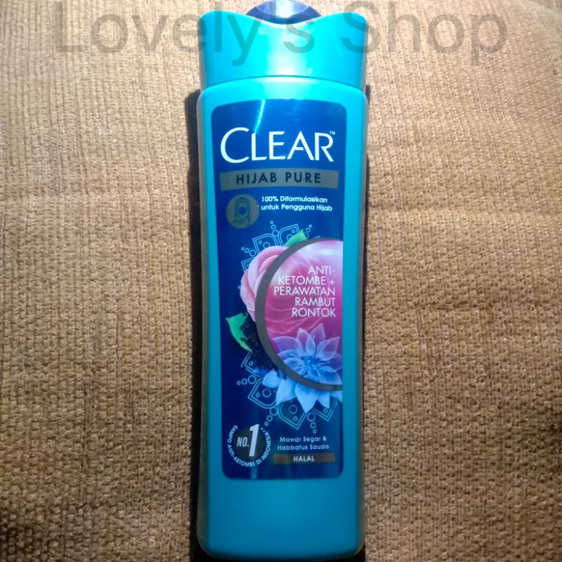 CLEAR HIJAB PURE ANTI KETOMBE + HAIRFALL TREATMENT SHAMPOO 160ML