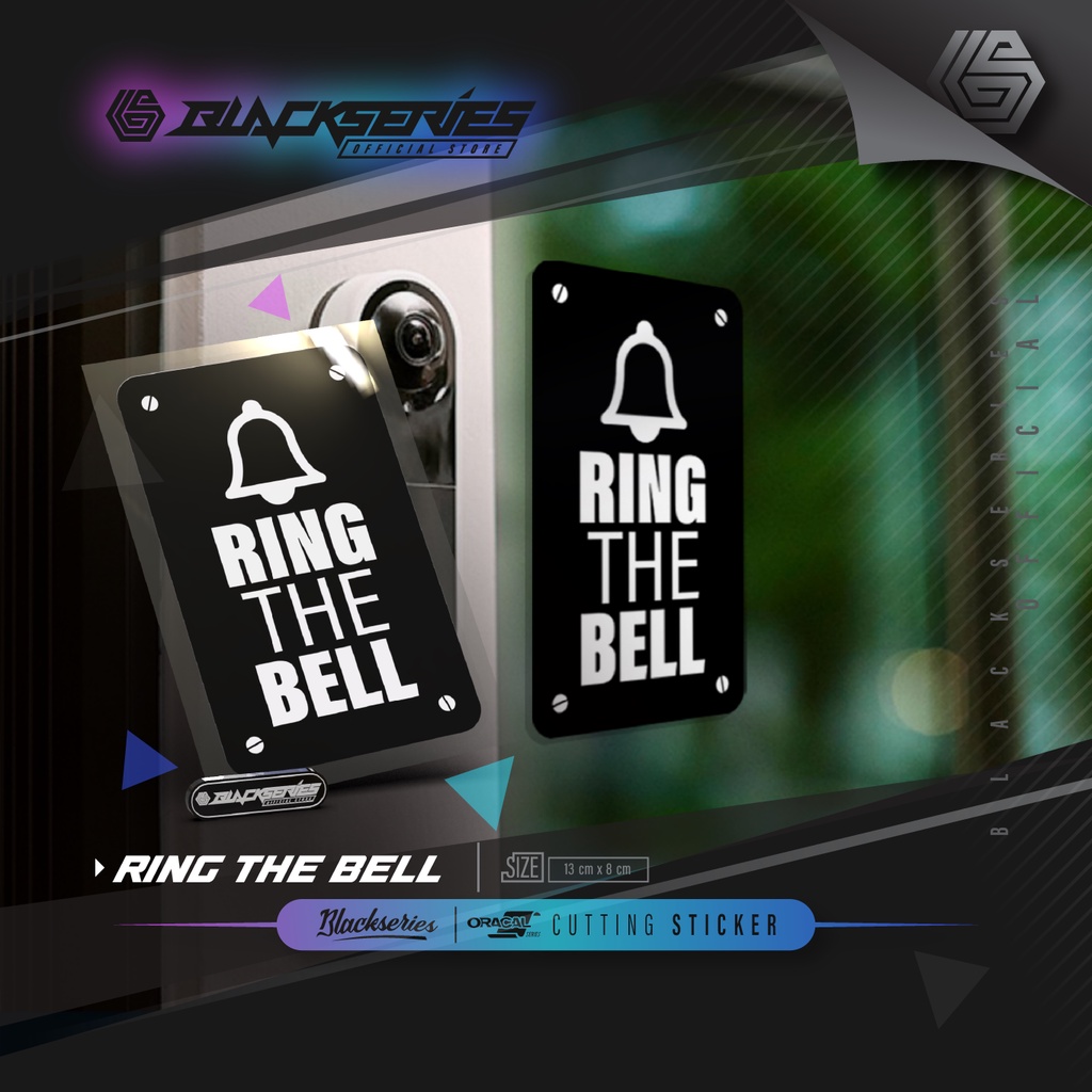 Stiker Bel | Stiker Bel Rumah | Cutting Sticker Ring The Bell | Doorbell