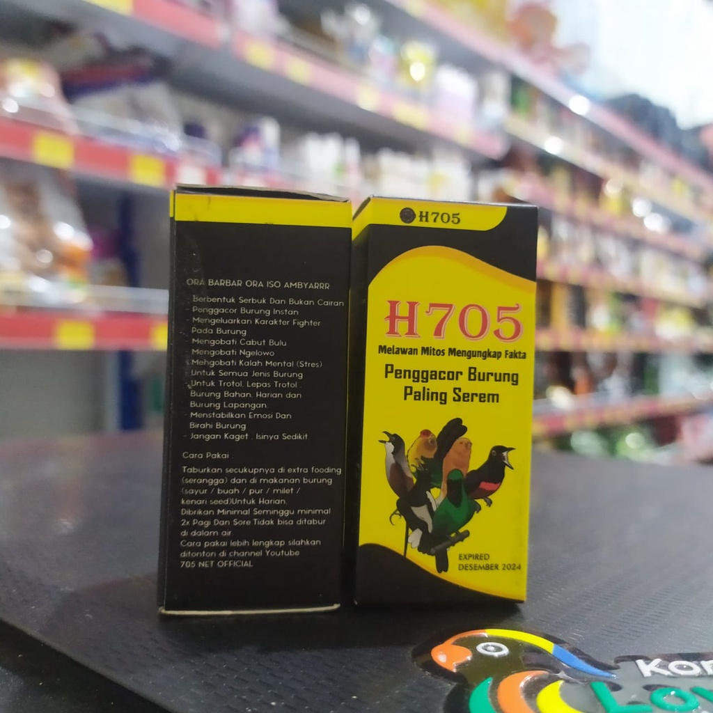 VITAMIN H705 VITAMIN H 705 PENGGACOR INSTAN BURUNG MURAI BATU KACER C IJO LOVE BIRD KACER