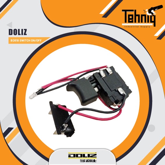 Doliz BA618 Only Switch Saklar Power Original Sparepart Untuk Mesin Bor Baterai Cordless Drill