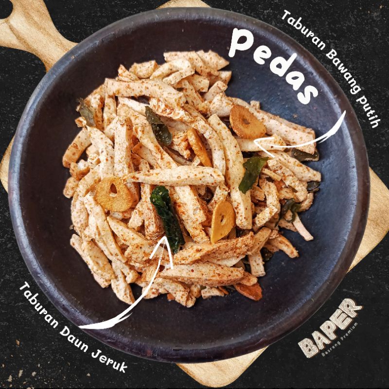 

BAPER-130 gr Basreng premium daun jeruk basreng daun jeruk basreng Pedas daun jeruk Basreng basreng viral raja ngemil basreng sultan basreng 1kg basreng 500 gram basreng mentah basreng original cemilan basreng kiloan