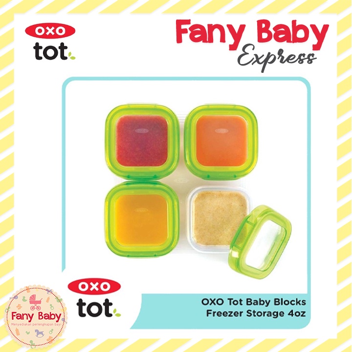 OXO TOT BABY BLOCKS FREEZER STORAGE CONTAINERS 4OZ 120ML