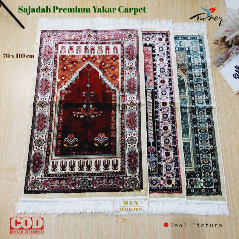 Sajadah Turki Premium Yakar Wangi Motif Carpet Bulu Tebal