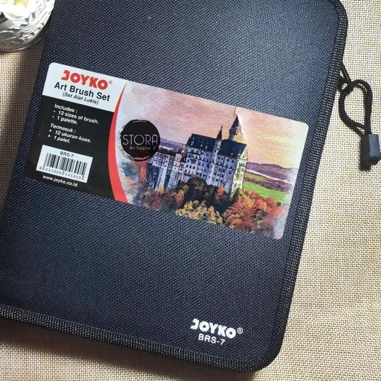 

Joyko Kuas Lukis Set 12 + Palette + Travel Bag / Art Brush Set BRS-7