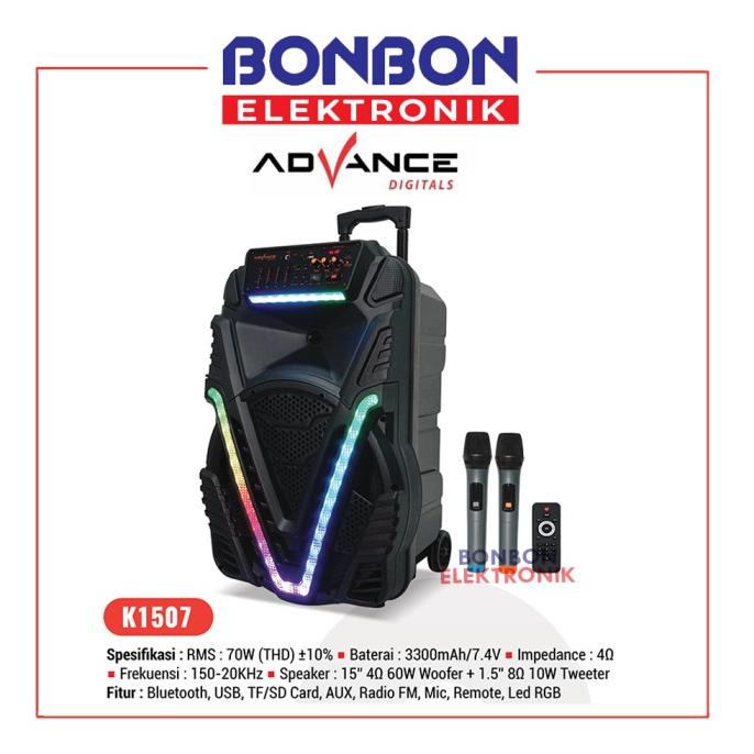 Advance Speaker Meeting K1507 Bluetooth 15 Inch + 2 Mic / K 1507